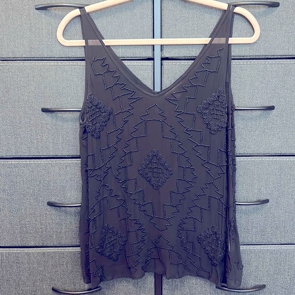 ▪️ TRUE RELIGION ▪️ Beaded Sheer Blouse - Picture 6 of 10
